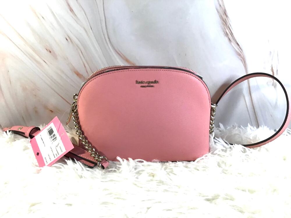 Kate Spade Silvia Small Dome Leather Crossbody in Rococopink NWT